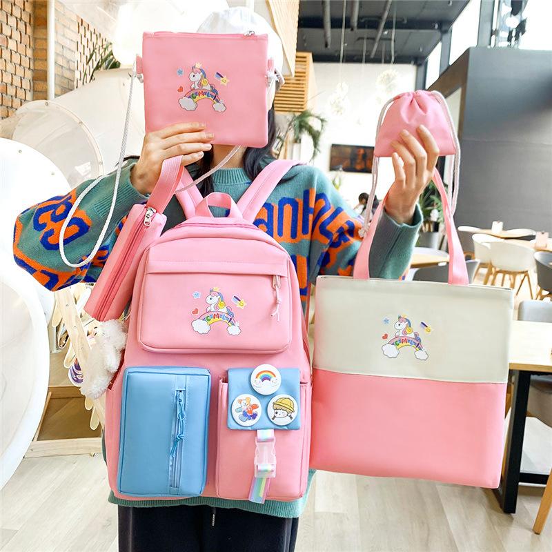 School Bags Student Schoolbag Female Korean Version Of Harajuku College Style Small Fresh Canvas Backpack Bookbag Bag Kawaii, Blue suit
School Bags Student Schoolbag Female Korean Version Of Harajuku College Style Small Fresh Canvas Backpack Bookbag Bag Kawaii, Blue suit