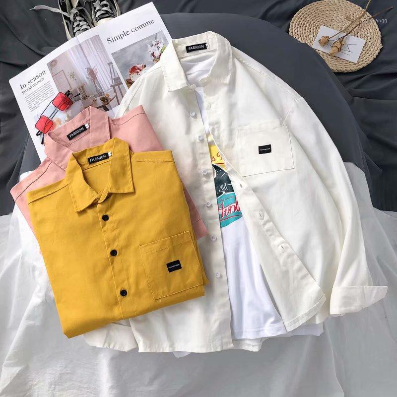 Men Solid Shirts Long Sleeve 2022 Man Korean Fashions Letter Embroidery Shirt Male Streetwear Spring And Autumn Women Men's Casual, Pink
Men Solid Shirts Long Sleeve 2022 Man Korean Fashions Letter Embroidery Shirt Male Streetwear Spring And Autumn Women Men's Casual, Pink