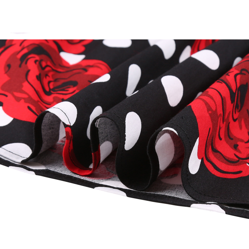 Retro Vintage Women Midi Skirts High Waist Cotton 3XL Plus Size Casual Streetwear Daily 60s Polka Dot Pinup Rockabilly Skater 220322