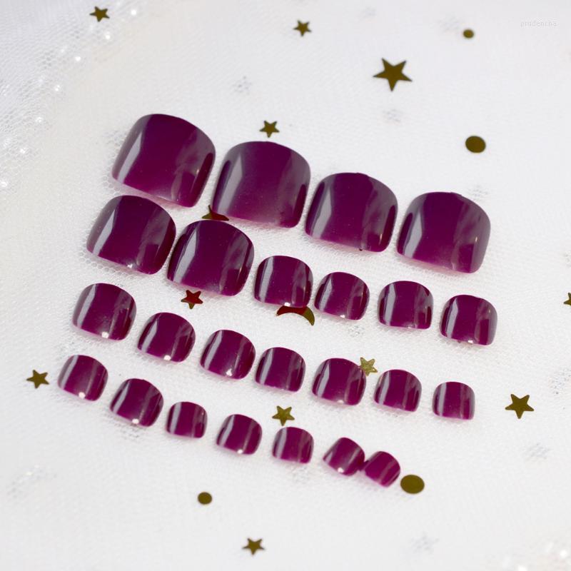 False Nails Glitter Nail Toe Noble Purple Deep For Toes Flat Top Tips Simple Style N0100t Prud22, 1pcs
False Nails Glitter Nail Toe Noble Purple Deep For Toes Flat Top Tips Simple Style N0100t Prud22, 1pcs