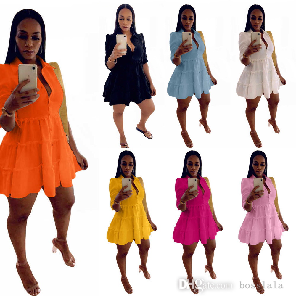 Summer Sexy Turndown Collar Dress Chiffon White Mini Loose Casual Solid Shirt Dress Plus Size Women Clothing -XXXL, Pink
Summer Sexy Turndown Collar Dress Chiffon White Mini Loose Casual Solid Shirt Dress Plus Size Women Clothing -XXXL, Pink