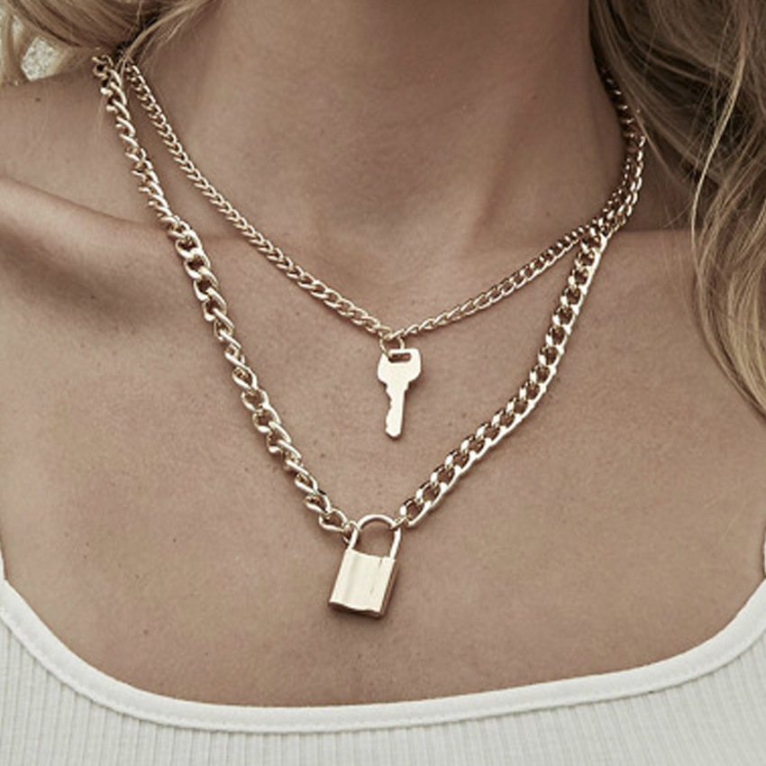 Creative Fashion Geometric Element Necklace Versatile Retro Multi-level Key Lock Pendant Chain Necklace Women
Creative Fashion Geometric Element Necklace Versatile Retro Multi-level Key Lock Pendant Chain Necklace Women