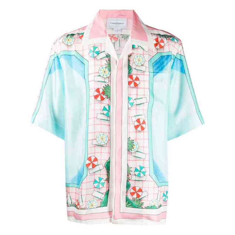 Casablanca men Copa pool printed short sleeve shirt men designer casual shirts, Pink
Casablanca men Copa pool printed short sleeve shirt men designer casual shirts, Pink