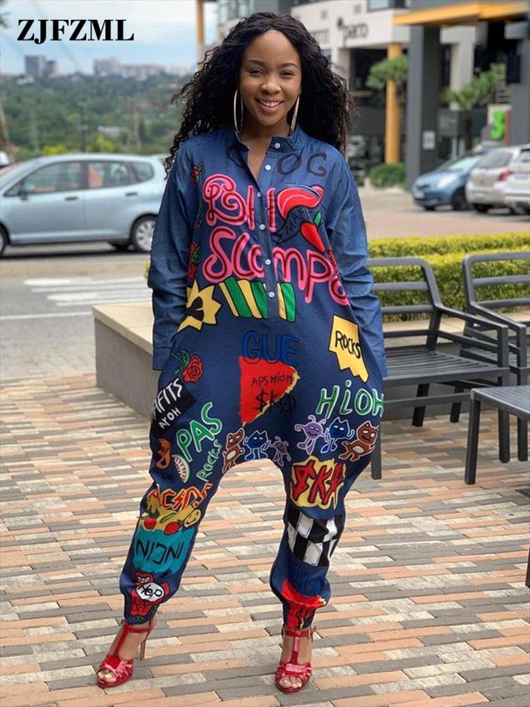 Multicolor Letter Print Harajuku Baggy Romper Women Casual Stand Collar Long Sleeve Loose Jumpsuit Streetwear Button Bodysuits, Blue
Multicolor Letter Print Harajuku Baggy Romper Women Casual Stand Collar Long Sleeve Loose Jumpsuit Streetwear Button Bodysuits, Blue