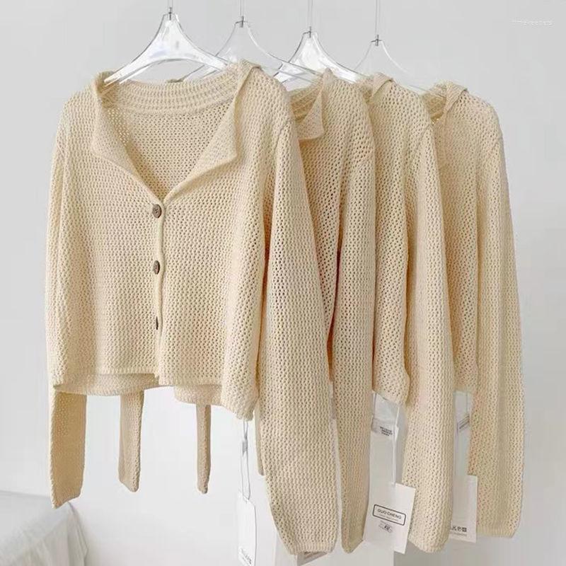 Women' Knits & Tees Hallow Solid Color Turn Down Collar Button Up Cardigan Women Knitting Crop Tops Spring Fall Y2k Fashion Street Shirt Ca, Pic
Women' Knits & Tees Hallow Solid Color Turn Down Collar Button Up Cardigan Women Knitting Crop Tops Spring Fall Y2k Fashion Street Shirt Ca, Pic