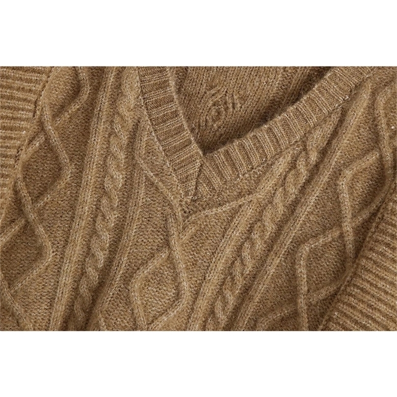 Fall Winter Women Cable-Knit Vest Sweater V-neck waistcoat Ruffle trim Women Pullover Warm Knitted Tank Tops 201203, Camel
Fall Winter Women Cable-Knit Vest Sweater V-neck waistcoat Ruffle trim Women Pullover Warm Knitted Tank Tops 201203, Camel