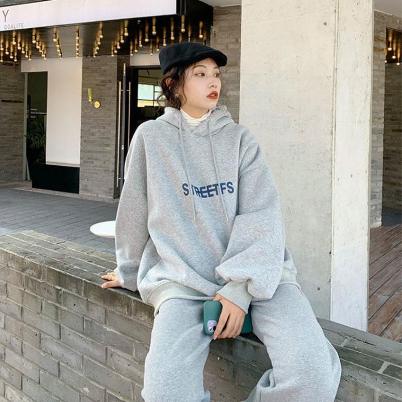 Women's Two Piece Pants Women Jogging Set High Waisted Sweatpants And Baggy Crew Neck Pullover Suit Casual Autumn Winter Fitness Fleece Warm, Black
Women's Two Piece Pants Women Jogging Set High Waisted Sweatpants And Baggy Crew Neck Pullover Suit Casual Autumn Winter Fitness Fleece Warm, Black