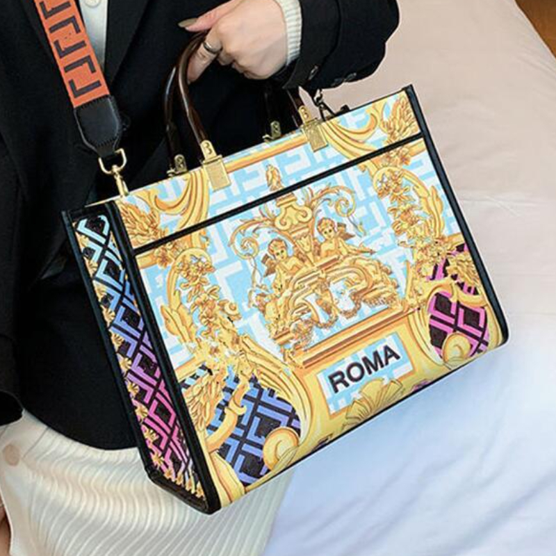 Designer Sunshine Tote Shopping Bag women fashion crossbody shoulder strap Beach handbag letter Rom print leather Travel Branded Luxury Totes, Not sold only
Designer Sunshine Tote Shopping Bag women fashion crossbody shoulder strap Beach handbag letter Rom print leather Travel Branded Luxury Totes, Not sold only