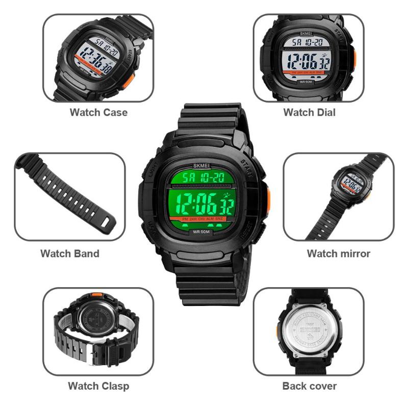 Wristwatches Skmei 1657 Men Analog Digital Watch Countdown Military Sport Alarm Clock Waterproof Outdoor Male Children Gift Reloj Inteligent, Blue
Wristwatches Skmei 1657 Men Analog Digital Watch Countdown Military Sport Alarm Clock Waterproof Outdoor Male Children Gift Reloj Inteligent, Blue