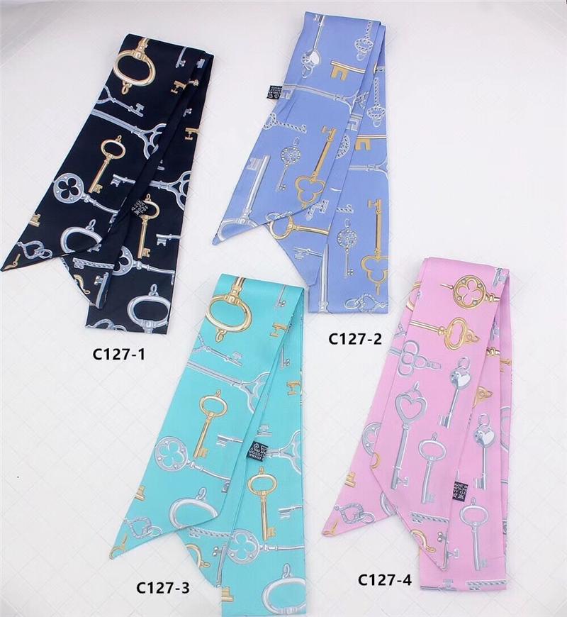 Scarves Fashion Key Print Women's Small Silk Scarf Luxury Headband Wrap Handbag Ribbon Ladies Neck Beach Shawls MR15Scarves
Scarves Fashion Key Print Women's Small Silk Scarf Luxury Headband Wrap Handbag Ribbon Ladies Neck Beach Shawls MR15Scarves