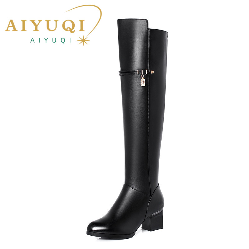 AIYUQI 2022 New Winter Over The Knee Boots Women Shoes Women Thigh High Genuine Leather Boots Sexy High Heel Boots For Women, Black fluff
AIYUQI 2022 New Winter Over The Knee Boots Women Shoes Women Thigh High Genuine Leather Boots Sexy High Heel Boots For Women, Black fluff
