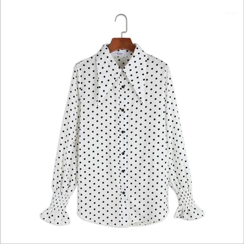 Women's Blouses & Shirts QUALITY Spring 2022 Women Chiffon Polka Dot Blouse Korean Turn-down Collar Long Sleeve Office Ladies Vintage Tops T, White
Women's Blouses & Shirts QUALITY Spring 2022 Women Chiffon Polka Dot Blouse Korean Turn-down Collar Long Sleeve Office Ladies Vintage Tops T, White