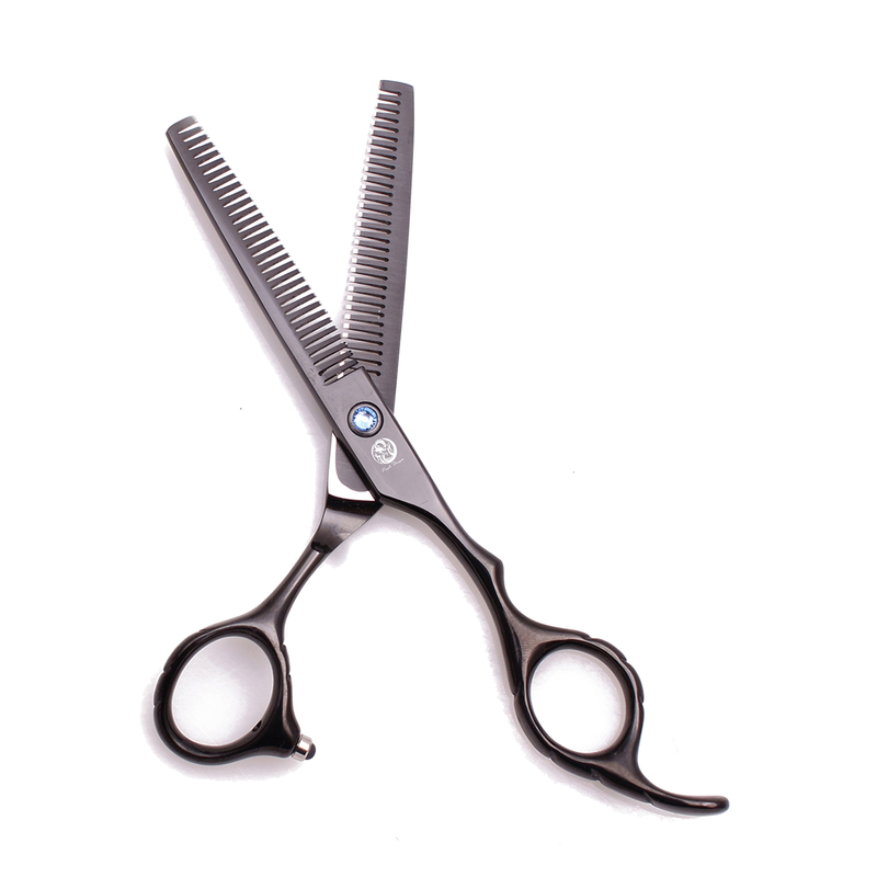 Double Side Teeth Purple Dragon 5.5" 6" Japan Steel Professional Hair Scissors Barber Thinning Shears 2001# Hairdressing 220317