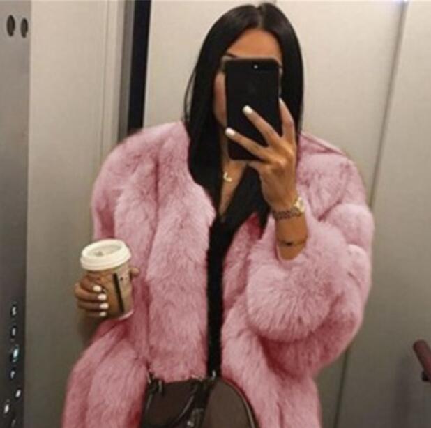 Women Faux Fur Coat Winter Luxury High Quality Thick Overcoat Warm Plus Size Plush Furry Female Jacket Outerwear 5XL