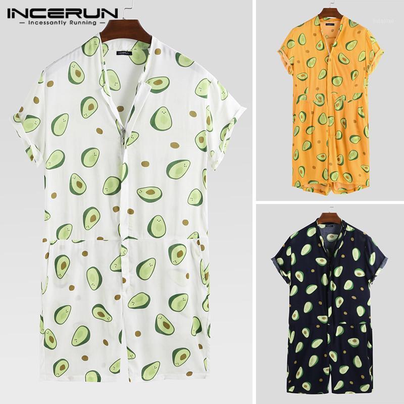 Men' Pants 2022 Men Rompers Fashion Hawaiian Avocado Print Breathable Shortsleeve Baggy Vacation Casual Jumpsuit Beach Overalls INCERUN, White
Men' Pants 2022 Men Rompers Fashion Hawaiian Avocado Print Breathable Shortsleeve Baggy Vacation Casual Jumpsuit Beach Overalls INCERUN, White