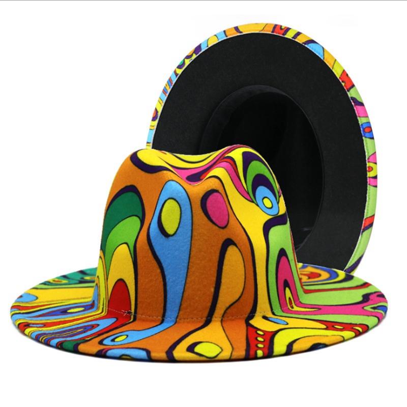 Berets WZCX Geometry Graffiti Unisex Fashion Spring Autumn Jazz Hat Wide Brim Women Personality Multicolor Cowboy Felt Cap, 01
Berets WZCX Geometry Graffiti Unisex Fashion Spring Autumn Jazz Hat Wide Brim Women Personality Multicolor Cowboy Felt Cap, 01