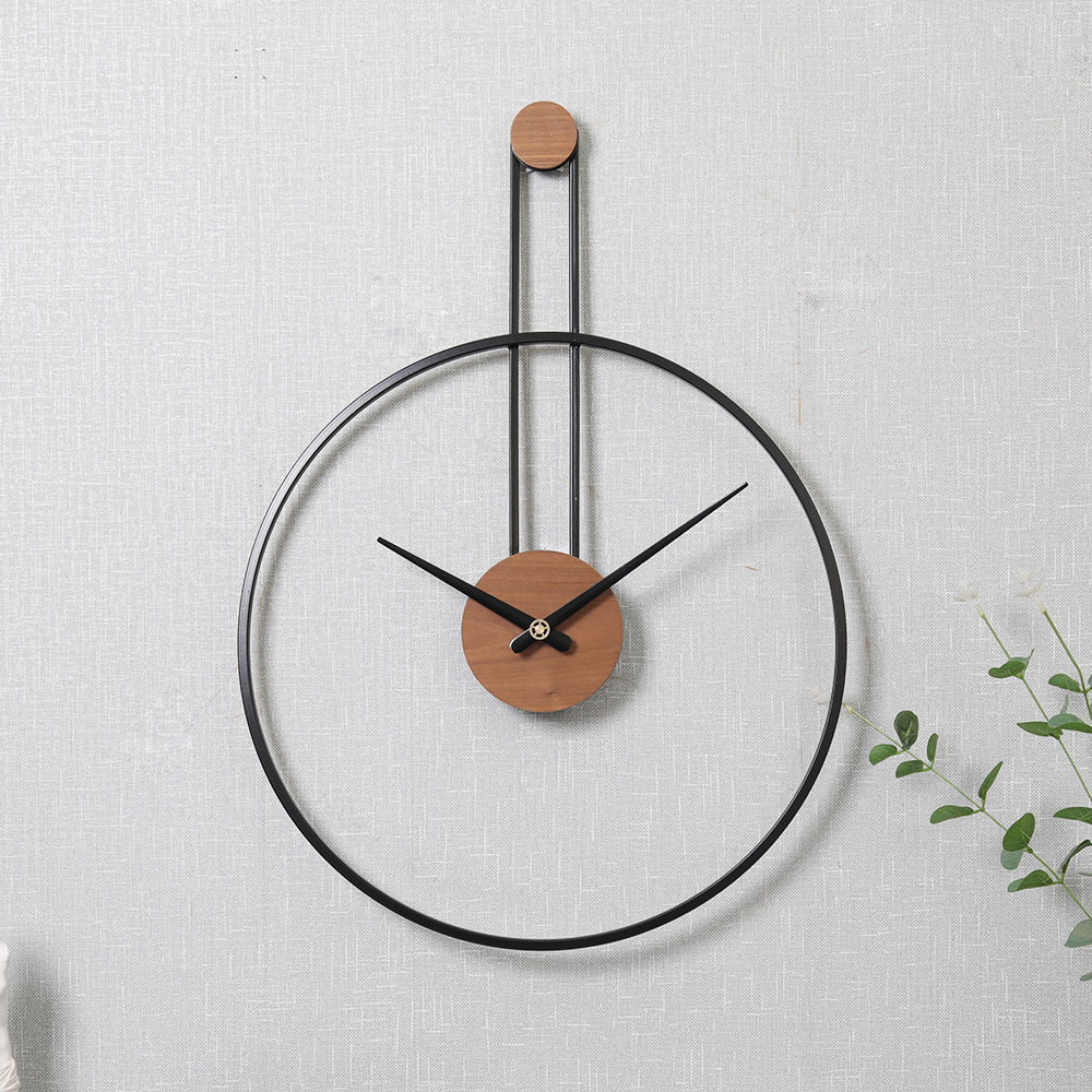 Simple Wrought Iron Wall Clocks Quartz Bedroom Decoration Living Room Home Decorative Modern Hungclock
