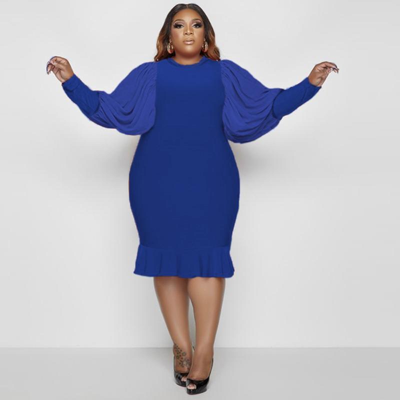 Plus Size Dresses ZZ Women Clothing Elegant Fashion Lantern Long Sleeve Ruffle Hem Bodycon Dress Drop WholesalePlus, Black
Plus Size Dresses ZZ Women Clothing Elegant Fashion Lantern Long Sleeve Ruffle Hem Bodycon Dress Drop WholesalePlus, Black