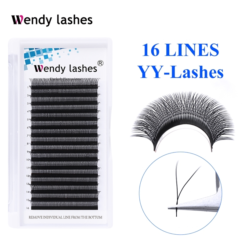 YY Shape Eyelash Extension 16 Rows Wendy lashes Design Two Tip Eyelashes Premade Volume Fan Lash Individual Mesh Black 0.07D 220613
YY Shape Eyelash Extension 16 Rows Wendy lashes Design Two Tip Eyelashes Premade Volume Fan Lash Individual Mesh Black 0.07D 220613