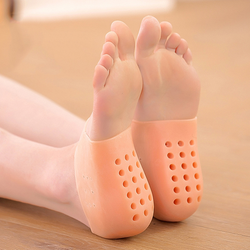 Silicone Invisible Height Increased Insoles for Shoes Men Gel Heel Cups Cushion Plantar Fasciitis Socks Foot Massager Shoe Sole 220610