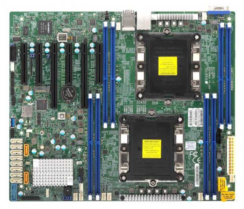 Motherboards Supermicro X11DPL-I Motherboard Dual Socket LGA 3647 C621 ATX Mainboard 140W TDP DDR4
Motherboards Supermicro X11DPL-I Motherboard Dual Socket LGA 3647 C621 ATX Mainboard 140W TDP DDR4