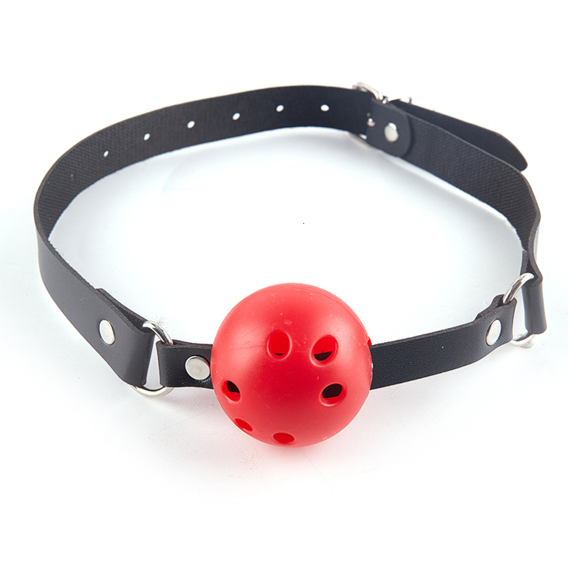 Massager Sex toys Toys Pu Leather Band Mouth Gag Female Oral Fixation Stuffed Ball Flirting Bdsm Toy Party Tool 4cm Bondage Balls