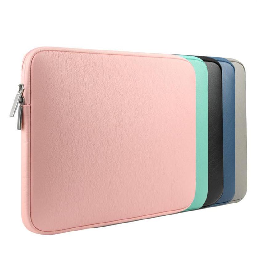 PU Leather Waterproof Laptop Sleeve Bag Protective Zipper Notebook Case Computer Cover for 11 13 15inch For Macbook Air Pro221a