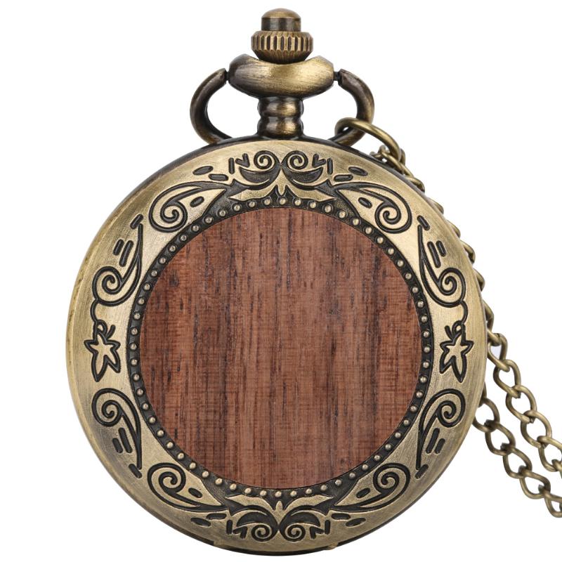 Pocket Watches Vintage Bronze Unisex Quartz Watch Small Wood Piece Slim Chain Luxury Walnut Men Women Exquisite Clock Souvenir
Pocket Watches Vintage Bronze Unisex Quartz Watch Small Wood Piece Slim Chain Luxury Walnut Men Women Exquisite Clock Souvenir