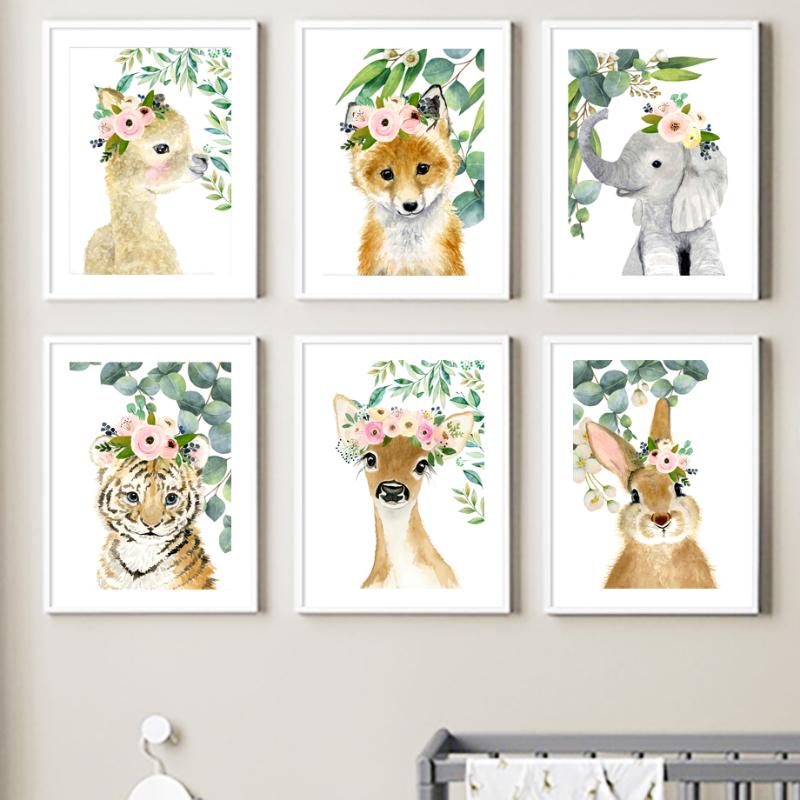 Paintings Elephant Tiger Llama Deer Flower Leaves Wall Art Canvas Painting Nordic Posters And Prints Pictures Kids Room Decor
Paintings Elephant Tiger Llama Deer Flower Leaves Wall Art Canvas Painting Nordic Posters And Prints Pictures Kids Room Decor
