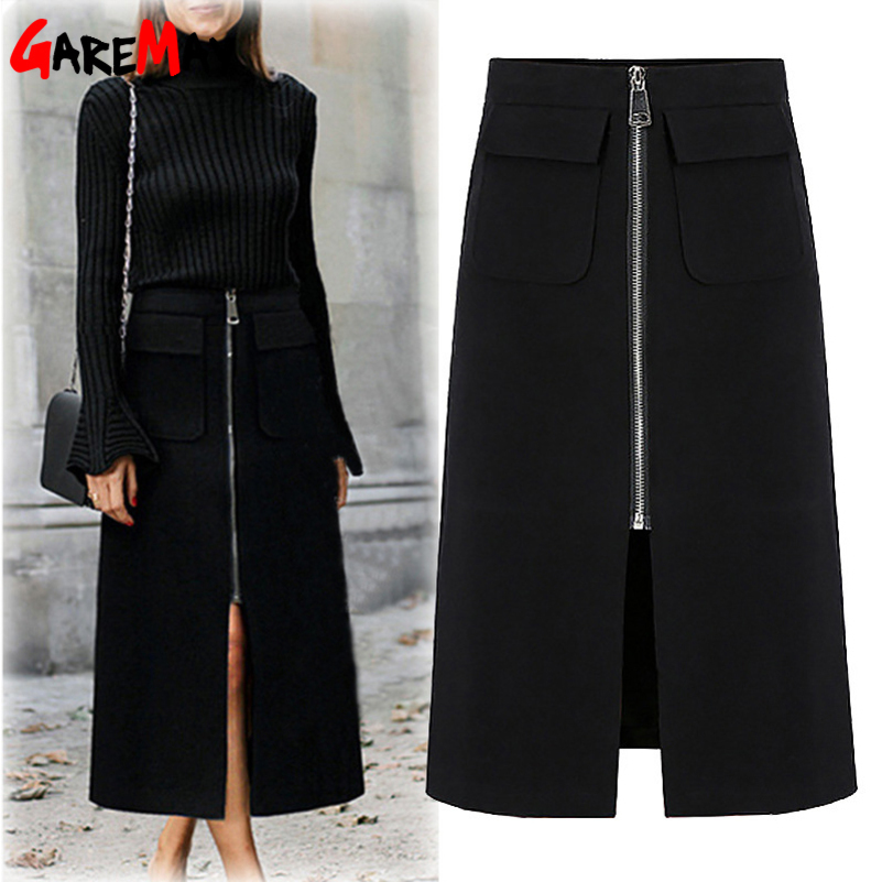 Plus Size Skirts for Women Office Casual Midi Womens Pencil Skirt with Zip Long Black Skirt with High Waist Large Size Y200326
Plus Size Skirts for Women Office Casual Midi Womens Pencil Skirt with Zip Long Black Skirt with High Waist Large Size Y200326