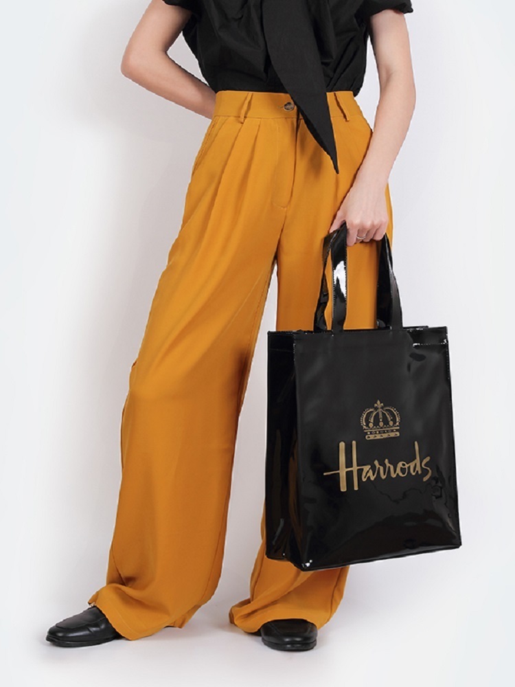London Style PVC Reusable Shopping Bag Women's Eco Friendly Small Signature Shopper Waterproof Handbag Shoulder 220413