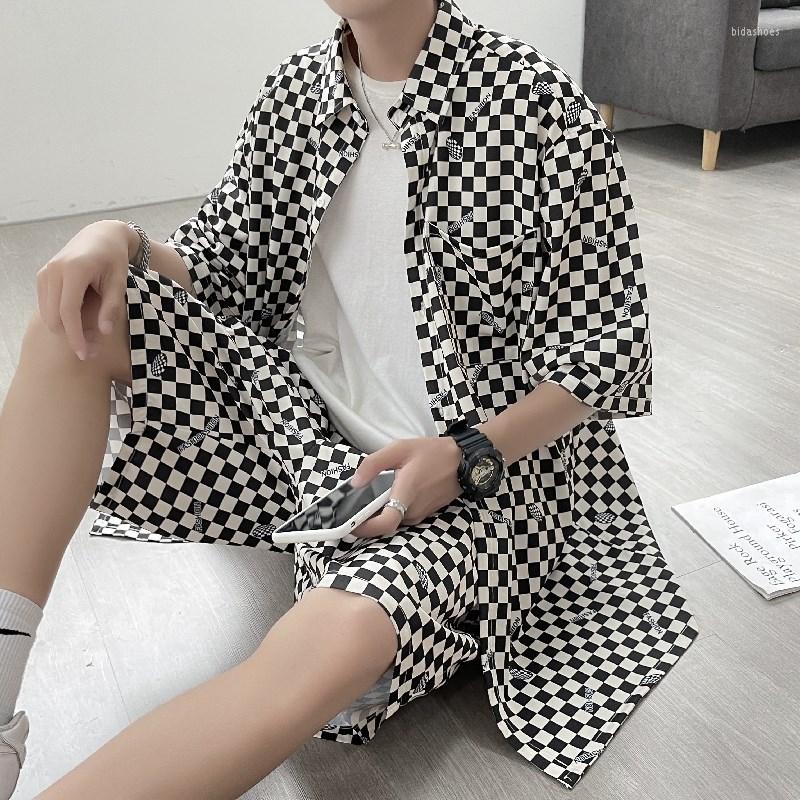 Men's Tracksuits Style Summer Plaid Shorts Short Sleeve Cardigan Shirt Casual Young Men's Fashion Trend Suit Hip Hop Streetwear G326Men', Color1
Men's Tracksuits Style Summer Plaid Shorts Short Sleeve Cardigan Shirt Casual Young Men's Fashion Trend Suit Hip Hop Streetwear G326Men', Color1