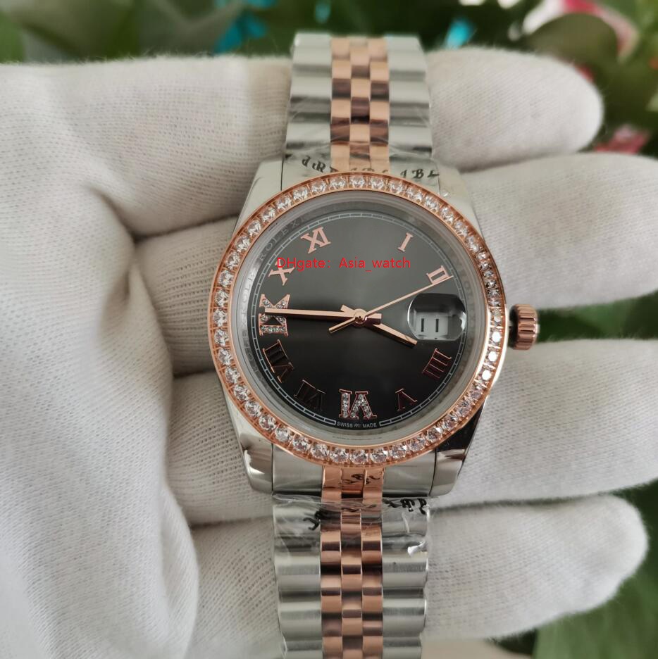 Top High Quality Sapphire Wristwatches 18038 Asia Mechanical 2813 Automatic movement Black Dial Two Tone Rose Gold 36mm Mens Ladies Watch Women's Watches
Top High Quality Sapphire Wristwatches 18038 Asia Mechanical 2813 Automatic movement Black Dial Two Tone Rose Gold 36mm Mens Ladies Watch Women's Watches