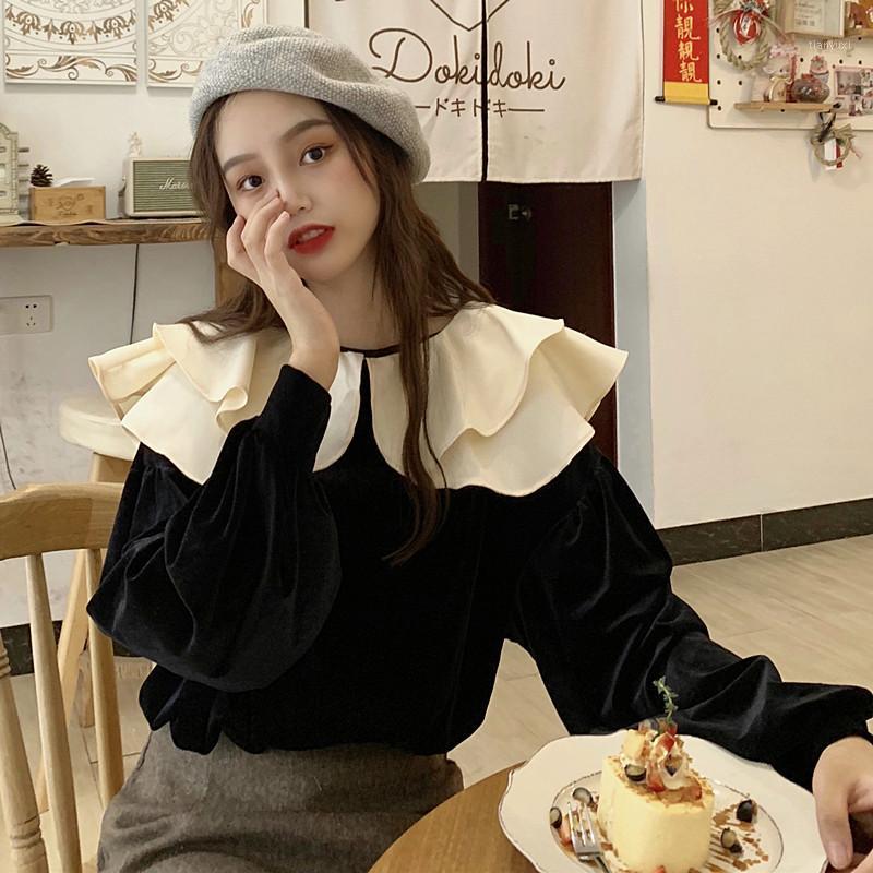 Back And Forth Wearing Sweater Sweatshirt Doll Collar Black Velvet Top Women's Hoodies & Sweatshirts
Back And Forth Wearing Sweater Sweatshirt Doll Collar Black Velvet Top Women's Hoodies & Sweatshirts