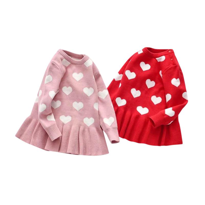 Girl's Dresses CitgeeSpring Valentine's Day Kids Girls Dress Wool Knitted Sweater Heart Printed Lace Short Skirt Pullover Casual Clothes
Girl's Dresses CitgeeSpring Valentine's Day Kids Girls Dress Wool Knitted Sweater Heart Printed Lace Short Skirt Pullover Casual Clothes