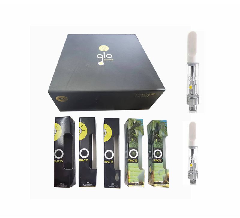 GLO Extracts Glass Carts Atomizer Ceramic Coil Vape Cartridges 0.8ml 1ml Empty 510 Thread Thick Oil Cartridge with Packaging Vaporizer
GLO Extracts Glass Carts Atomizer Ceramic Coil Vape Cartridges 0.8ml 1ml Empty 510 Thread Thick Oil Cartridge with Packaging Vaporizer