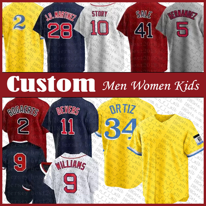 34 David Ortiz 9 Ted Williams Custom Men Women Kid Boston Baseball Jersey Red Sox Rafael Devers Xander Bogaerts Trevor Story J.D. Martinez Enrique Hernandez Chris Sale, Shown
34 David Ortiz 9 Ted Williams Custom Men Women Kid Boston Baseball Jersey Red Sox Rafael Devers Xander Bogaerts Trevor Story J.D. Martinez Enrique Hernandez Chris Sale, Shown