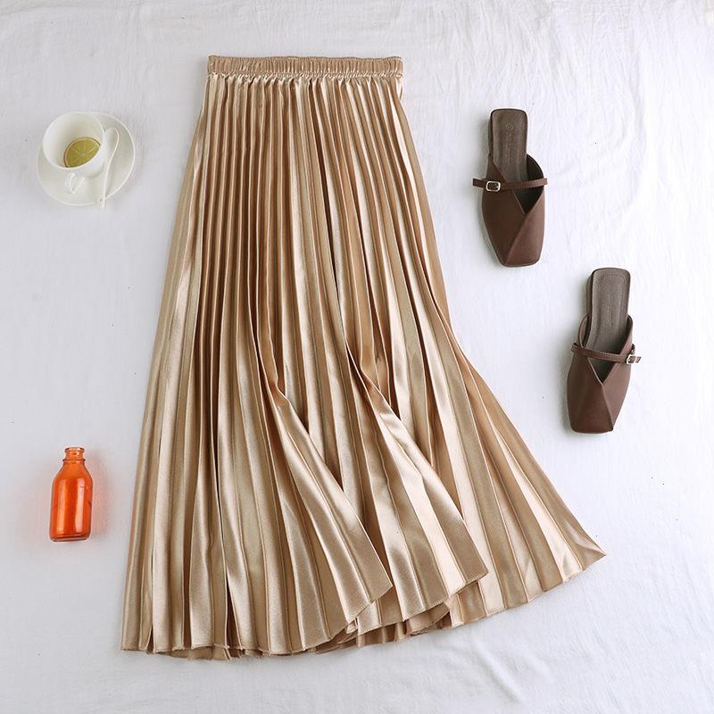 Autumn Winter Pleated Skirts Women Vintage Satin Metallic Long Korean Style High Waist Folds Retro Super Fairy Falda, Deep brown
Autumn Winter Pleated Skirts Women Vintage Satin Metallic Long Korean Style High Waist Folds Retro Super Fairy Falda, Deep brown