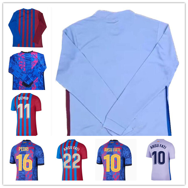 Long sleeve 21 22 KUN AGUERO Soccer Jerseys Camiseta Futbol 2021 2022 FC GRIEZMANN F.DE JONG PEDRI DEMBELE Football Shirt Men Kits S-XXL
Long sleeve 21 22 KUN AGUERO Soccer Jerseys Camiseta Futbol 2021 2022 FC GRIEZMANN F.DE JONG PEDRI DEMBELE Football Shirt Men Kits S-XXL
