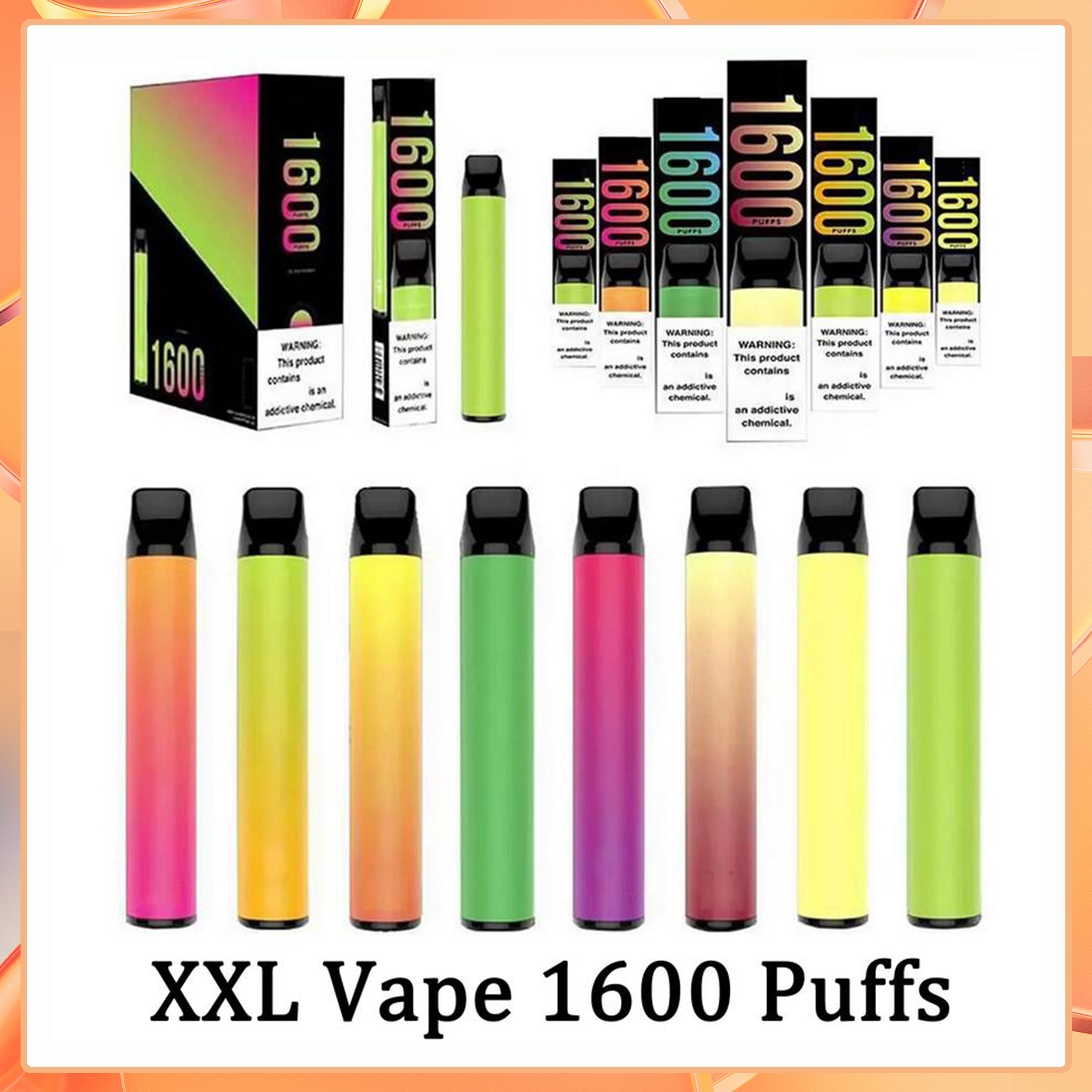 E Cigarettes P1600 XXL Disposable Vapes Pod Device 1600 Puffs 36 Colors 1000mah Battery 6.5ml Tank PK BangXXL Air Bar Plus Kits Stick Portable Vape Hyppe Elux Legend
E Cigarettes P1600 XXL Disposable Vapes Pod Device 1600 Puffs 36 Colors 1000mah Battery 6.5ml Tank PK BangXXL Air Bar Plus Kits Stick Portable Vape Hyppe Elux Legend