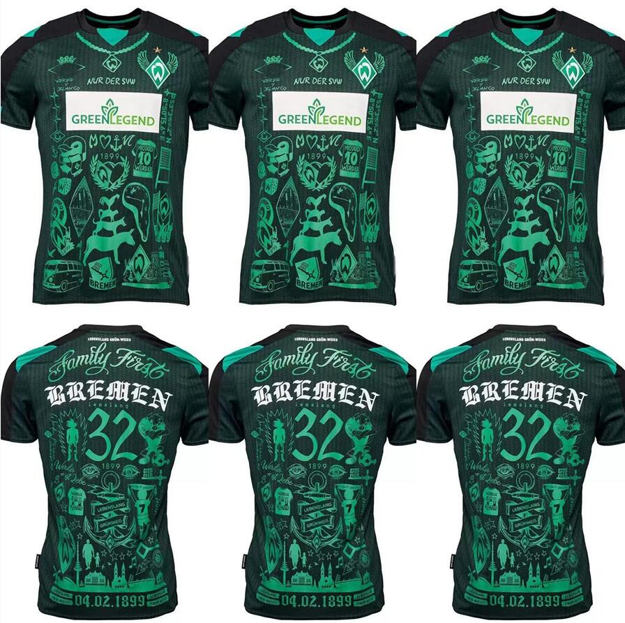 21 22 23 Werder Bremen Special Kit SOCCER JERSEY Marvin Ducksch Leonardo Bittencourt BLACK GREEN How FOOTBALL SHIRTS TOP THAILAND QUALITY 2022 2023
21 22 23 Werder Bremen Special Kit SOCCER JERSEY Marvin Ducksch Leonardo Bittencourt BLACK GREEN How FOOTBALL SHIRTS TOP THAILAND QUALITY 2022 2023