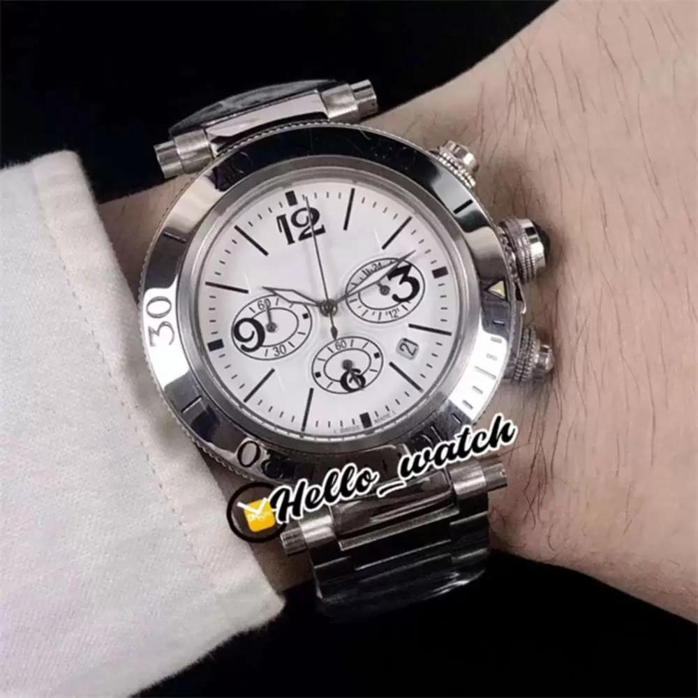 42mm Pasha De W31089M7 Watches White Dial Miyota Quartz Chronograph Mens Watch Stopwatch Stainless Steel Bracelet HWCR Hello Watch213T
42mm Pasha De W31089M7 Watches White Dial Miyota Quartz Chronograph Mens Watch Stopwatch Stainless Steel Bracelet HWCR Hello Watch213T