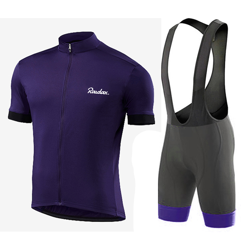 Cycling Jersey Team Raudax Men Cycling Set Racing Bicycle Clothing Suit Breathable Mountain Bike Clothes Sportwears 220423