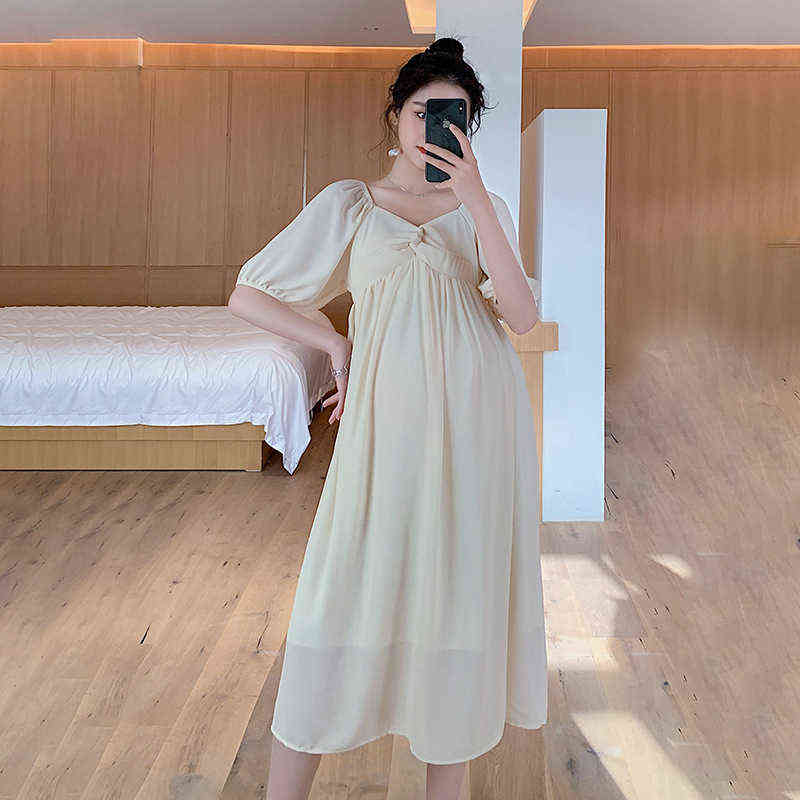 Maternity dress summer new 2022 pregnant women Xiaoxiangfeng knee-length dress Pregnant women's skirt G220418, Apricot
Maternity dress summer new 2022 pregnant women Xiaoxiangfeng knee-length dress Pregnant women's skirt G220418, Apricot