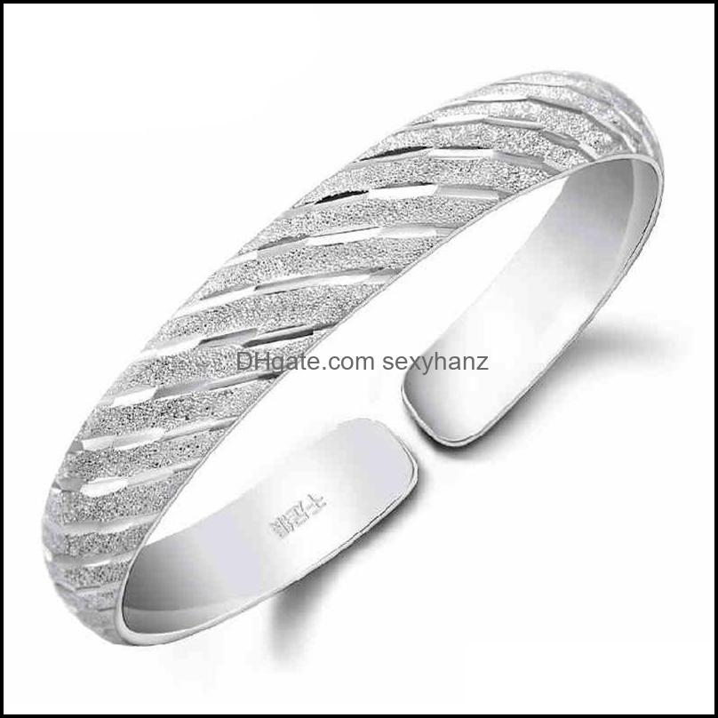 Cuff Bracelets Jewelry Top Grade Sier Bangle Bracelet Fashion Bangles For Women Girl Wedding Party Wholesale Ship 0073Wh Drop Delivery 2021
Cuff Bracelets Jewelry Top Grade Sier Bangle Bracelet Fashion Bangles For Women Girl Wedding Party Wholesale Ship 0073Wh Drop Delivery 2021