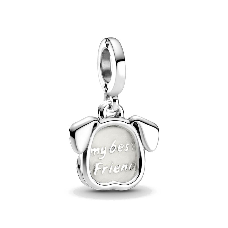 New Popular 925 Sterling Silver European Pet Dog Cat Forget-Me-Not Flower DIY Fine Beads For S925 Snake Charm Bracelet Jewelry