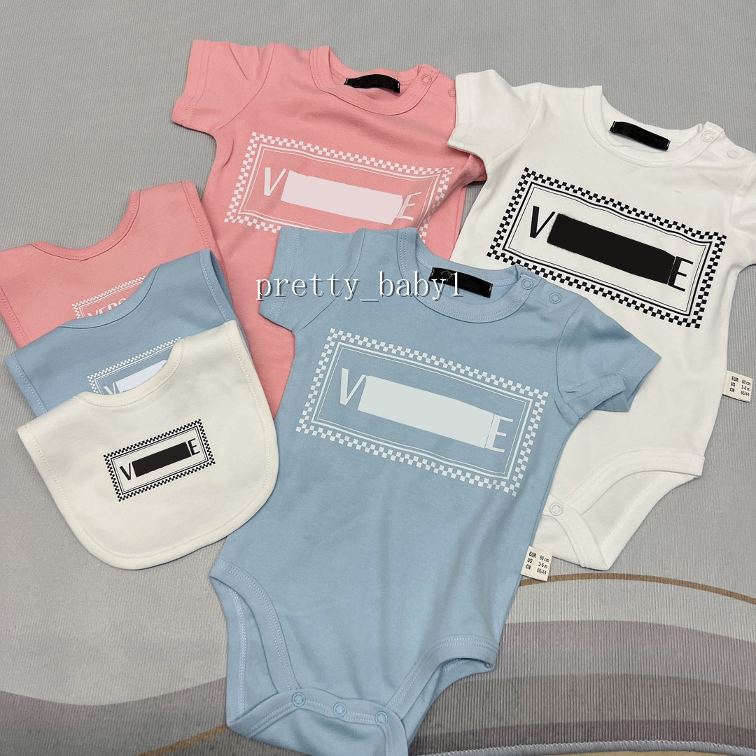 Summer /set Newborn Rompers Luxury Designer Baby Boy Bodysuit with Bibs Boutique Infant Girl Cotton Clothes, White
Summer /set Newborn Rompers Luxury Designer Baby Boy Bodysuit with Bibs Boutique Infant Girl Cotton Clothes, White