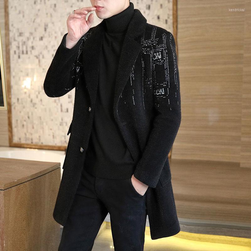 Men's Wool & Blends 2022 Men Autumn Winter Slim Fit Warm Coats Woolen Jackets Long Korean Printed Casual Overcoat Plus Size O254 Kend22, Black
Men's Wool & Blends 2022 Men Autumn Winter Slim Fit Warm Coats Woolen Jackets Long Korean Printed Casual Overcoat Plus Size O254 Kend22, Black
