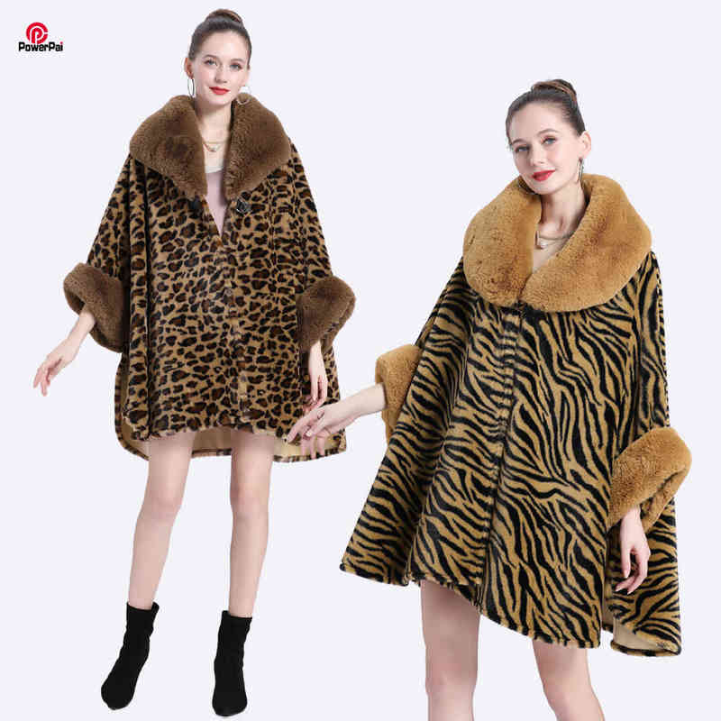 Fashion Sexy Leopard Stripe Overcoat Faux Rabbit Fur Cape Coat Wide Lapels Women Fall Winter Zebra Grain Wool Vest Parka J220719, Leopard grey.
Fashion Sexy Leopard Stripe Overcoat Faux Rabbit Fur Cape Coat Wide Lapels Women Fall Winter Zebra Grain Wool Vest Parka J220719, Leopard grey.