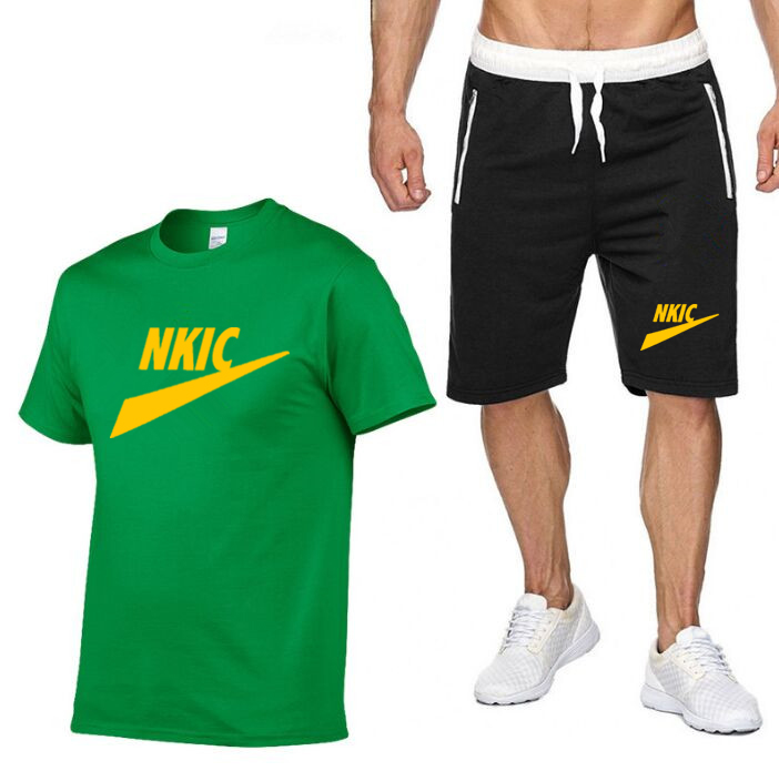 Brand LOGO Tracksuit Set Men T shirt+Shorts Sets Summer Sportswear Jogging Pants T-shirt Streetwear High Quality Tops Tshirt Suit, Gray
Brand LOGO Tracksuit Set Men T shirt+Shorts Sets Summer Sportswear Jogging Pants T-shirt Streetwear High Quality Tops Tshirt Suit, Gray